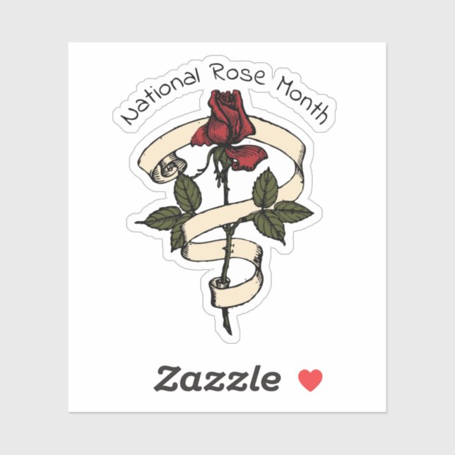 Pegatina Tattoo Style Rose (Hoja)