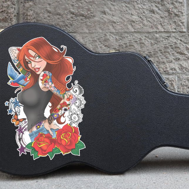 Pegatina Tattoos de la mujer de Redhead (Subido por el creador)