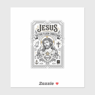 Pegatina Tatuaje Flash Jesús Cristiano Tatuaje Flash Jesús