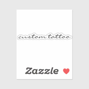 Pegatina Tatuaje temporal de palabra personalizada, cita de