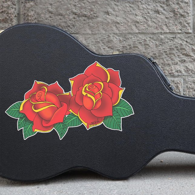 Pegatina Tatuajes de rosas rojas (Subido por el creador)