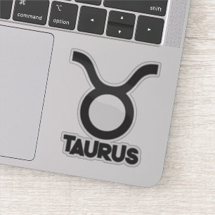 Pegatina Tauro Negrita Signo del Zodiaco Horóscopo Texto Pe