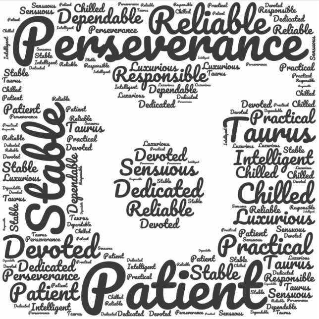 Pegatina Taurus Zodiac Rótulo negro (Anverso)