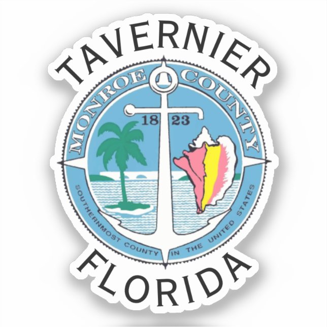Pegatina Tavernier - Cayos de Florida (Anverso)
