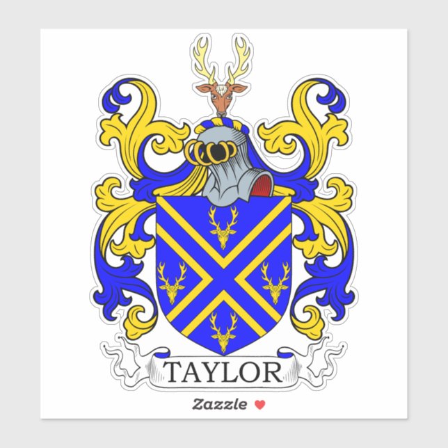 Pegatina Taylor Family Crest (Hoja)