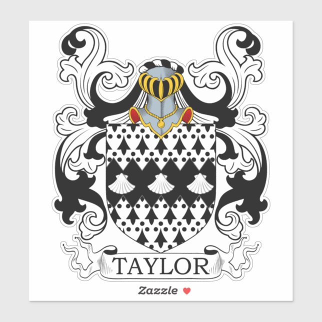 Pegatina Taylor Family Crest (Hoja)