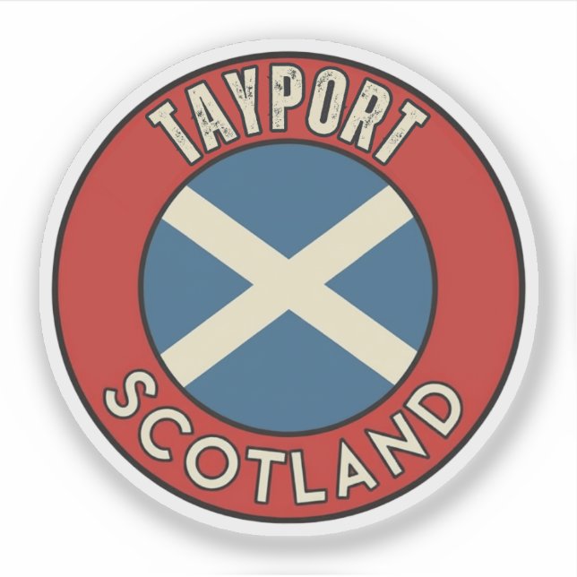 Pegatina Tayport, Escocia (Anverso)
