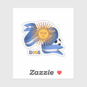 Pegatina Taza de café artística leyenda fútbol Argentina D1