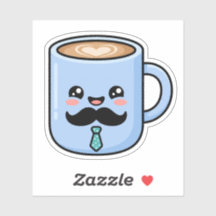 Taza De Café Bigote Kawaii Día Del Padre Cute