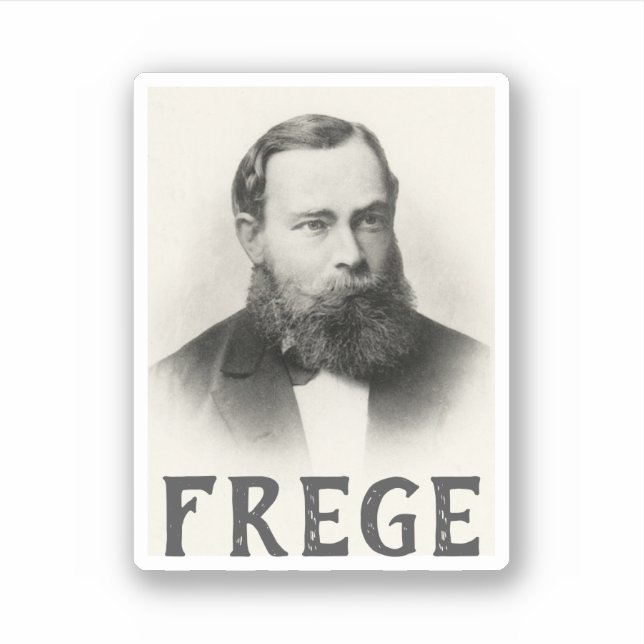 Pegatina Taza de café Gottlob Frege (Anverso)