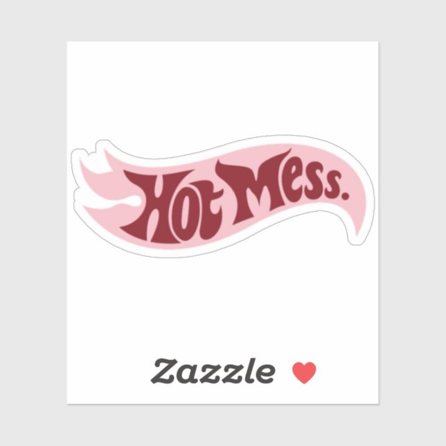 Pegatina Taza de Desorden Total Regalo Divertido para Ella  (Hoja)