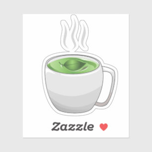 Pegatina Taza de té verde