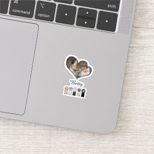Pegatina Taza personalizada con foto de gato y nombre
