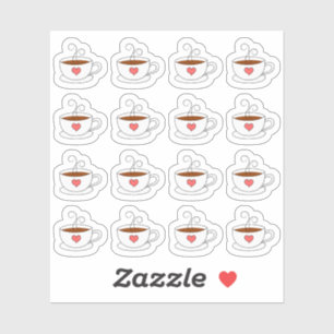 Pegatina Tazas de café Mini Doodle Bujo Calendario Planific