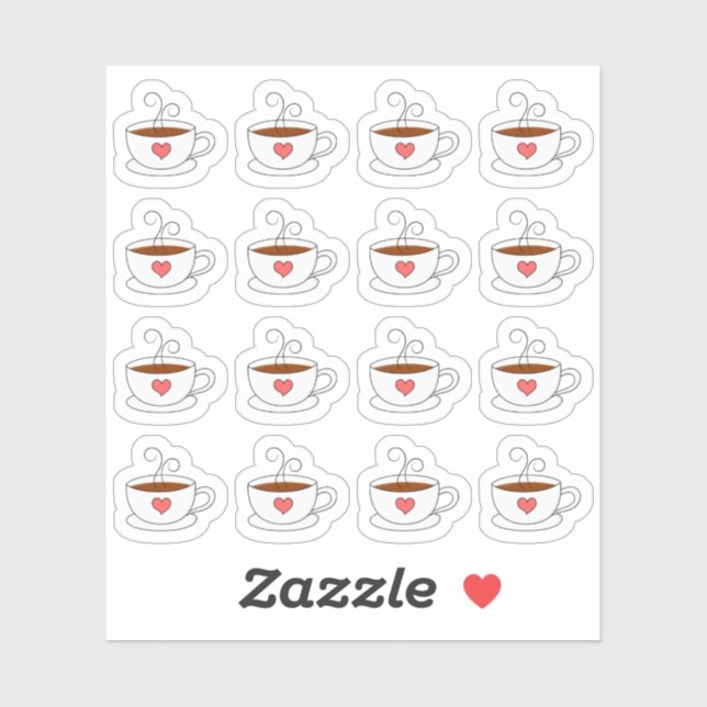 Pegatina Tazas de café Mini Doodle Bujo Calendario Planific (Hoja)