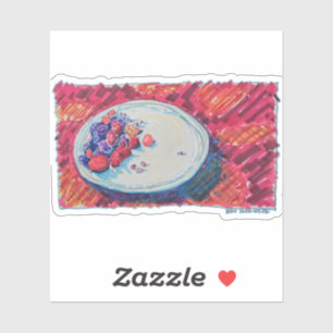 Pegatina Tazón de Frutas Rojas
