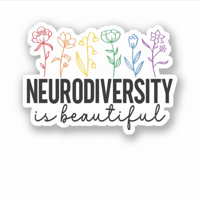 Pegatina TDAH, amante de las plantas, aba del autismo, salu (Anverso)