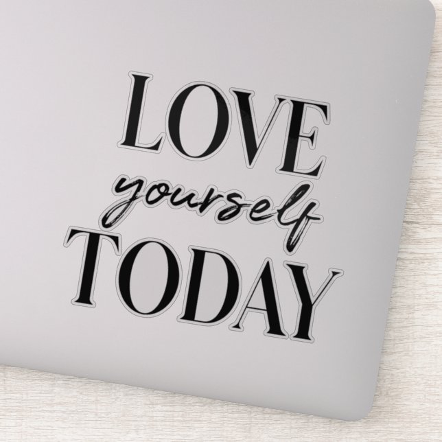 Pegatina Te Amas Moderno Hoy Cita Positiva (Detalle)