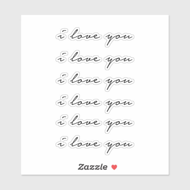 Pegatina Te amo (Hoja)