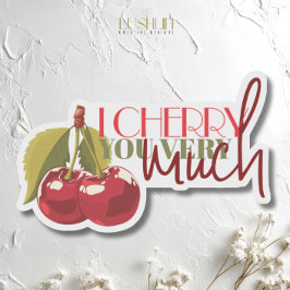 Pegatina Te amo mucho - Amo a la fruta del cerezo