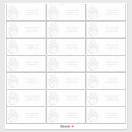 Pegatina Té Botánico Verde Salvia para Invitados de Boda co