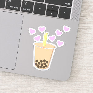 Pegatina Té de burbuja de amor