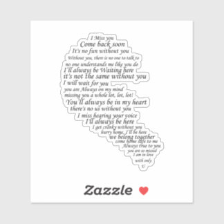 Pegatina Te Extraño