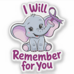 Pegatina Te recordaré el elefante Alzheimer