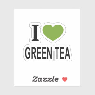 Pegatina ❤️ TÉ VERDE con corazón verde me encanta el Vinyl 