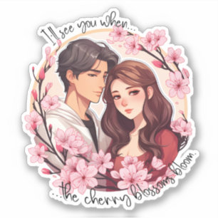 Pegatina Te veré cuando florezcan los cerezos