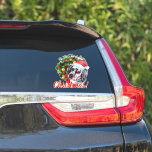 Pegatina Te Woof Merry Christmas English Setter<br><div class="desc">We Woof You Merry Christmas Inglés setter colores rojo y blanco retrato estilo acuarela hace un regalo impresionante para estos hermosos propietarios de razas,  amantes y fans.</div>