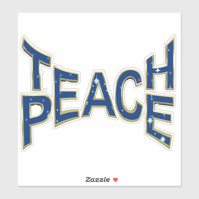 Pegatina Teach Peace (Hoja)