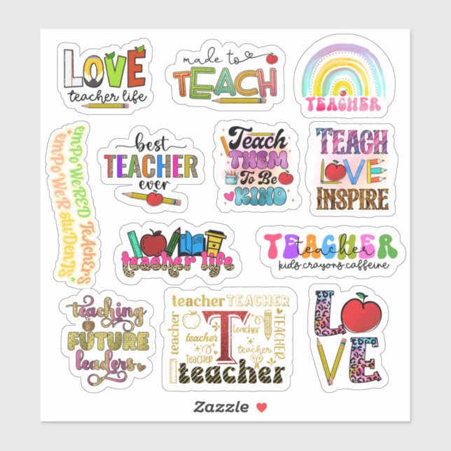 Pegatina Teacher Stickers (Hoja)