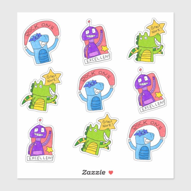 Pegatina Teacher Student Reward Stickers (Hoja)