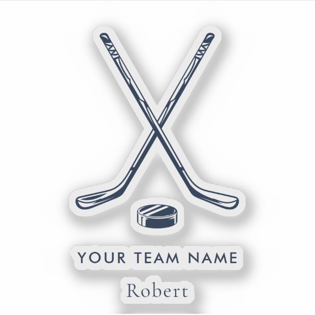 Pegatina Team Name Ice Hockey Players Custom (Anverso)