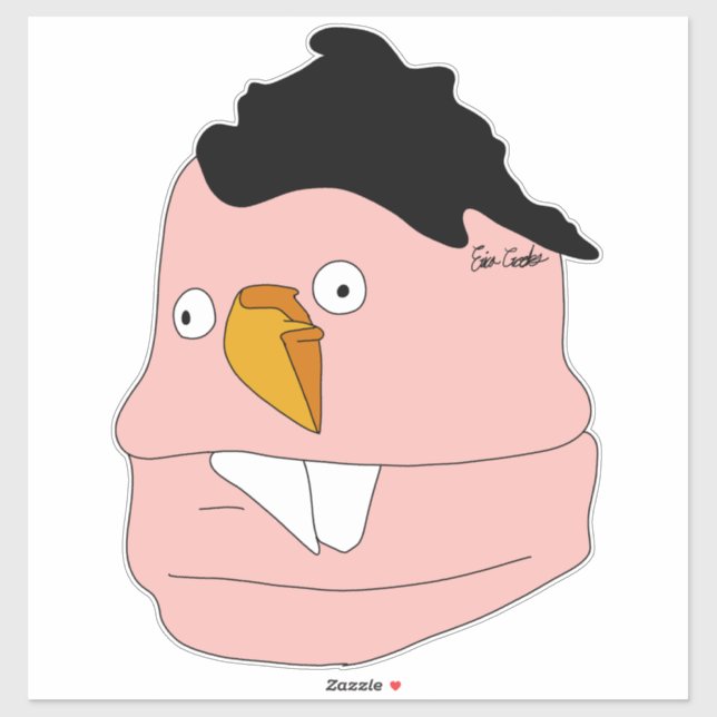 Pegatina Teardrop nose goofy puppet (Hoja)