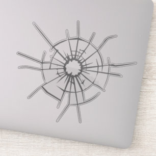 Pegatina Techo de vidrio destrozado de las feministas  Borr