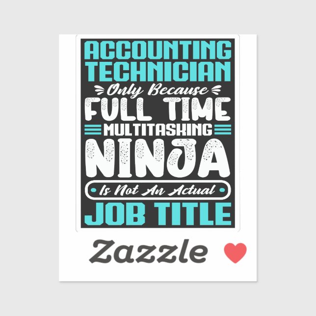 Pegatina Técnico de contabilidad Título de trabajo Habilida (Hoja)