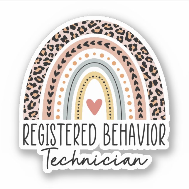 Pegatina Tecnólogo de comportamiento registrado RBT BCBA AB (Anverso)