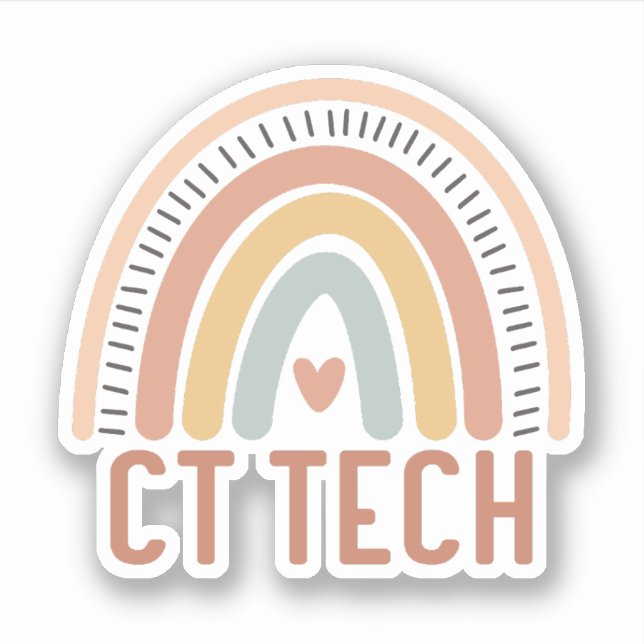Pegatina Tecnólogo de CT, Tecnólogo de Tomografía Computado (Anverso)