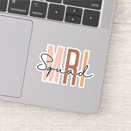 Pegatina Tecnólogo de la brigada de resonancia magnética, r