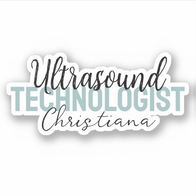 Pegatina Tecnólogo de ultrasonido personalizado (Anverso)