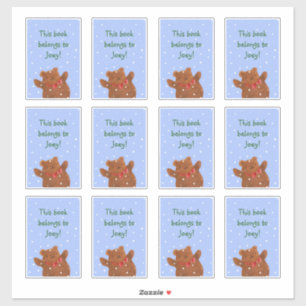 Pegatina Teddy Bear Bookplate