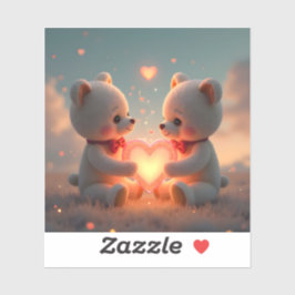 Pegatina Teddy Time Together - Square Vinyl