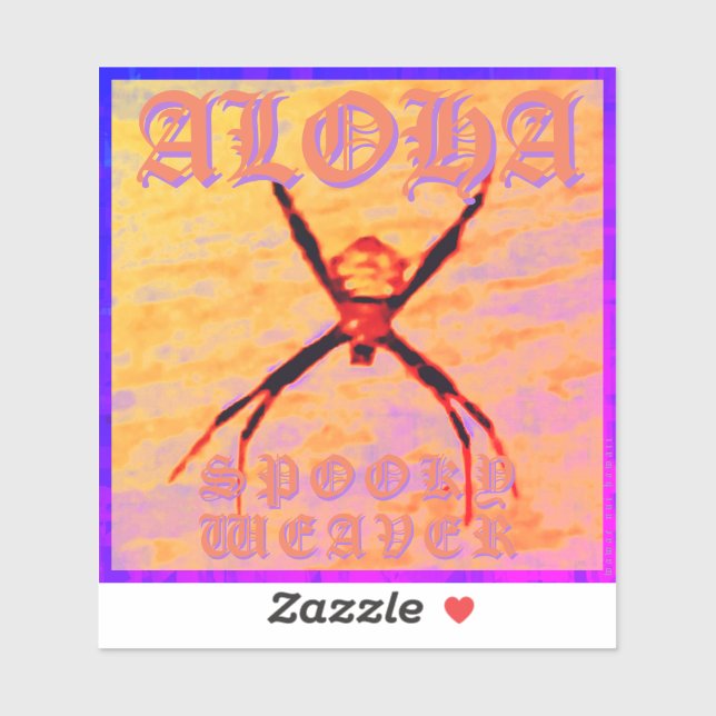 Pegatina Tejedor espeluznante (amarillo), foto flexible (Hoja)