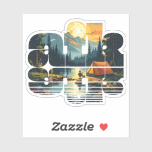 Pegatina Tejido de camping