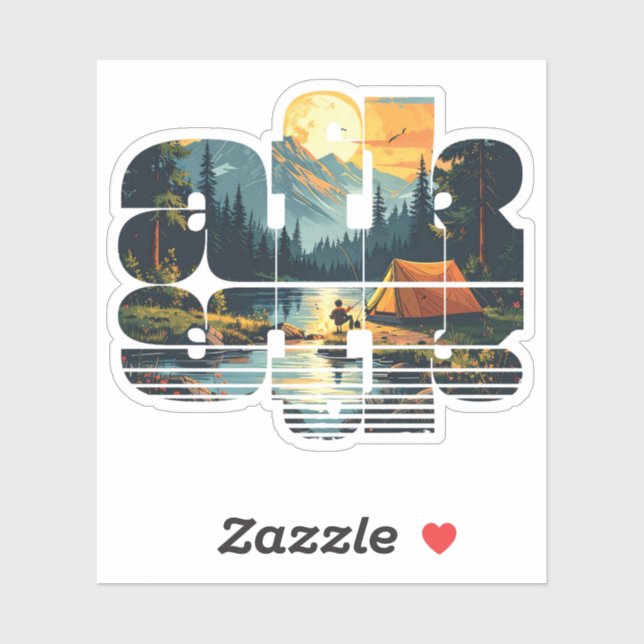 Pegatina Tejido de camping (Hoja)