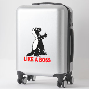 Pegatina Tejón de miel, como un jefe