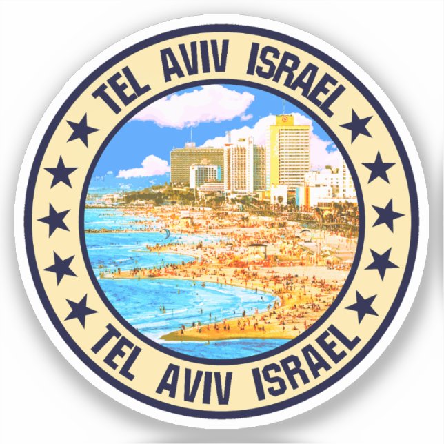 Pegatina Tel Aviv (Anverso)
