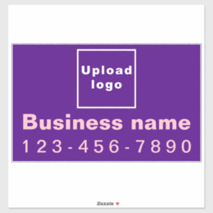 Pegatina Teléfono comercial en vinilo de gran rectángulo pú